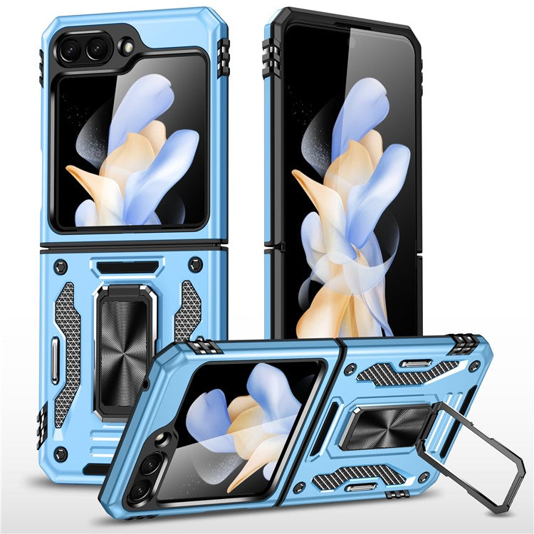 Armor Series för Samsung Galaxy Z Flip6 5G Fodral Ring Kickstand PC+TPU telefonskal