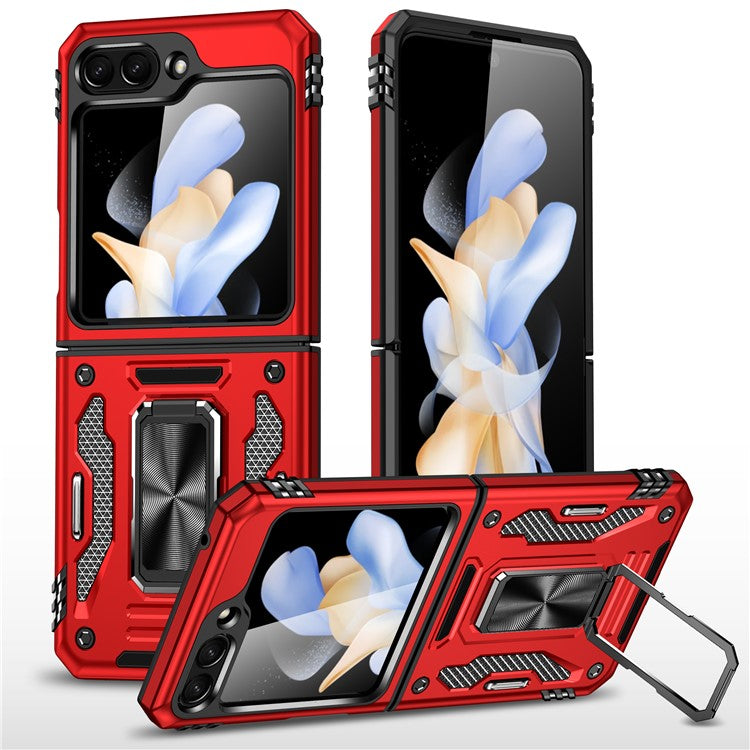 Armor Series för Samsung Galaxy Z Flip6 5G Fodral Ring Kickstand PC+TPU telefonskal