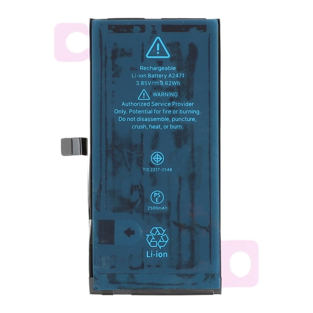 For iPhone 12 mini Battery + Battery Adhesive Replacement Part 2520mAh High Capacity Cell Supports Latest System Diagnostics (Without Logo)