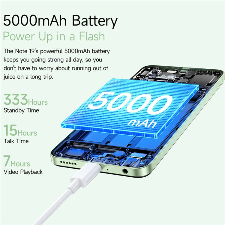 ULEFONE Note 19 Smartphone Global Version 3GB + 32GB 6.56 Inch 8MP Camera 5000mAh Unisoc T603 Octa Core 4G Phon
