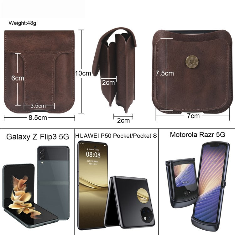 Hopfällbar midjeväska för Samsung Galaxy Z Flip6 5G / AirPods 4