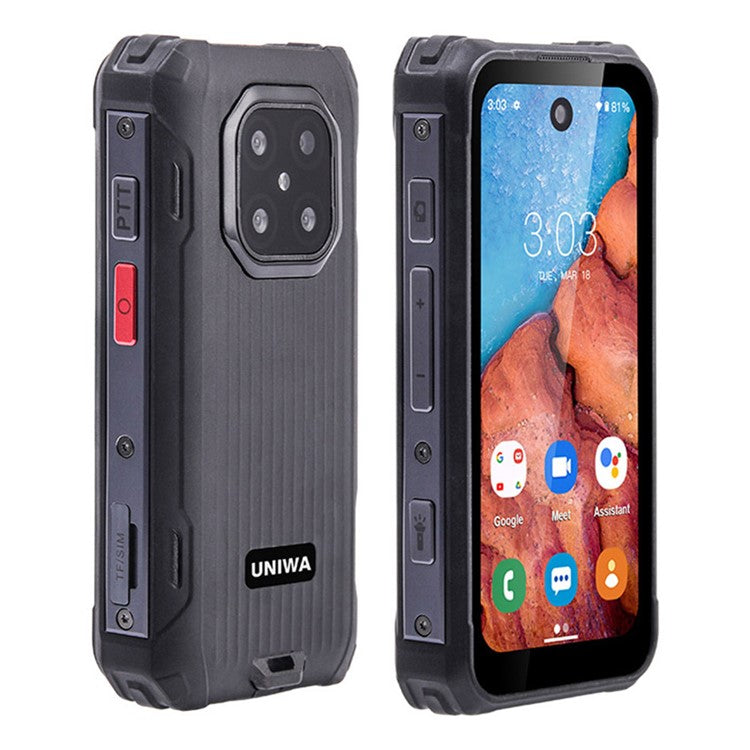 UNIWA R4002 Android 12 4G smartphone 6GB + 128GB 3,88 tums robust trippelskydd minitelefon