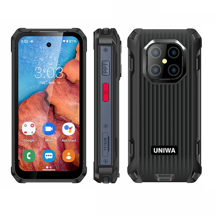 UNIWA R4002 Android 12 4G smartphone 6GB + 128GB 3,88 tums robust trippelskydd minitelefon