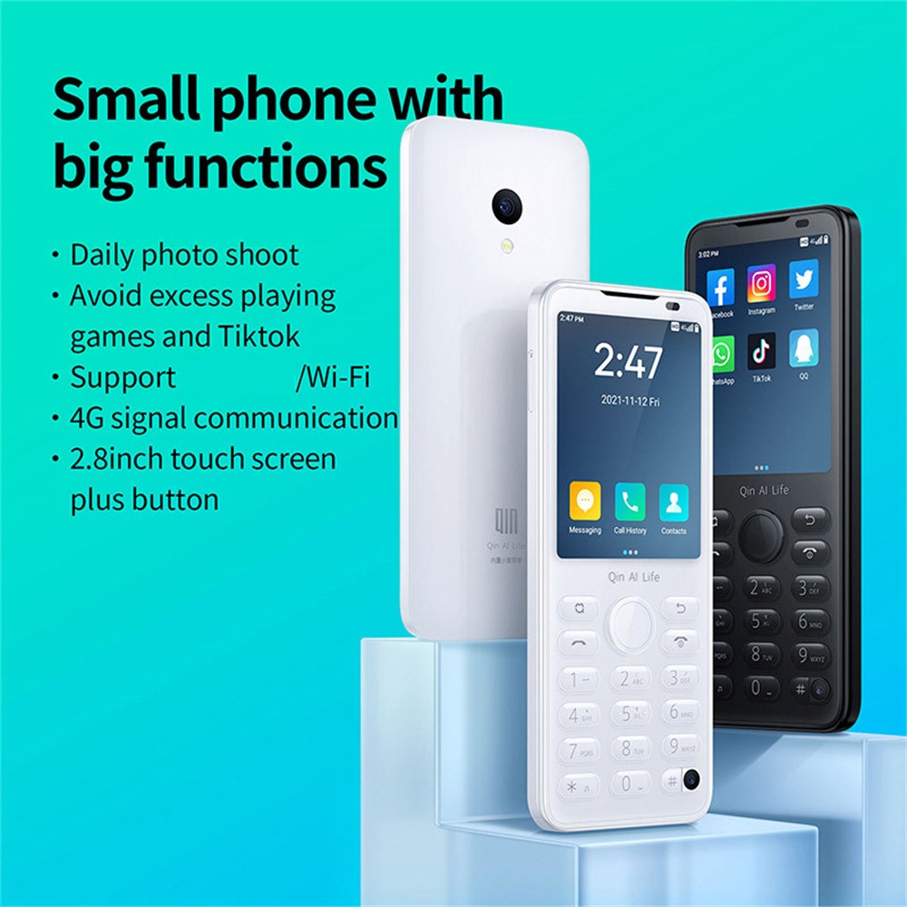 Qin F21 Pro Smart Keypad Phone 5MP Rear + 2MP Front Camera 2.8 Inch Touchscreen Android 11 Cellphone, 3GB+32GB