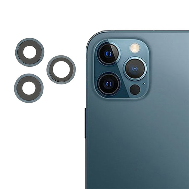 OEM bakre bakre kamera linsring reparationsskydd med glaslinsbyte för iPhone 12 Pro 6.1