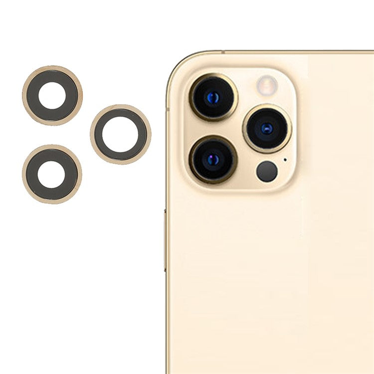 OEM bakre bakre kamera linsring reparationsskydd med glaslinsbyte för iPhone 12 Pro 6.1