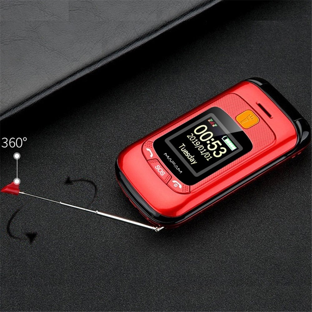 MAFAM F899 GSM 2G Flip Mini Cell Phone 2800mAh Battery Pocket Portable Big Button Mobile Phone Gift for Kid and Elderly