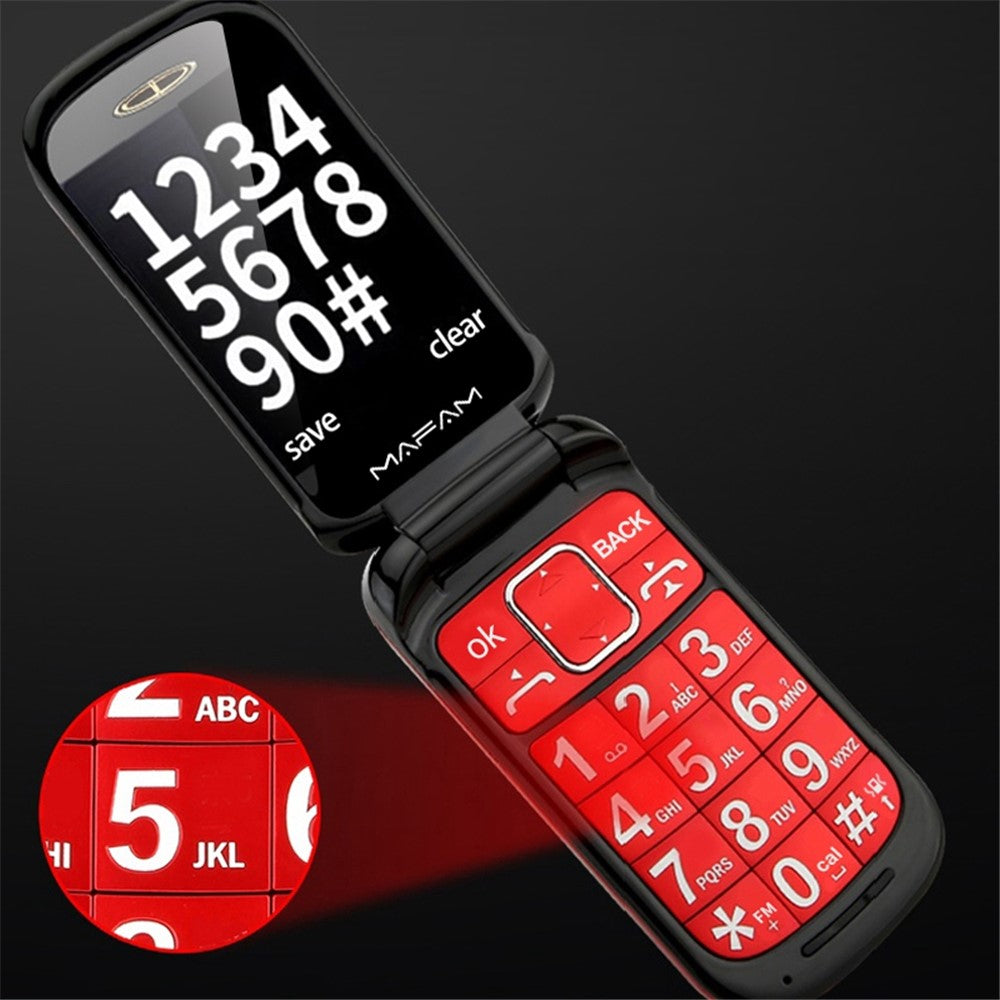 MAFAM F899 GSM 2G Flip Mini Cell Phone 2800mAh Battery Pocket Portable Big Button Mobile Phone Gift for Kid and Elderly
