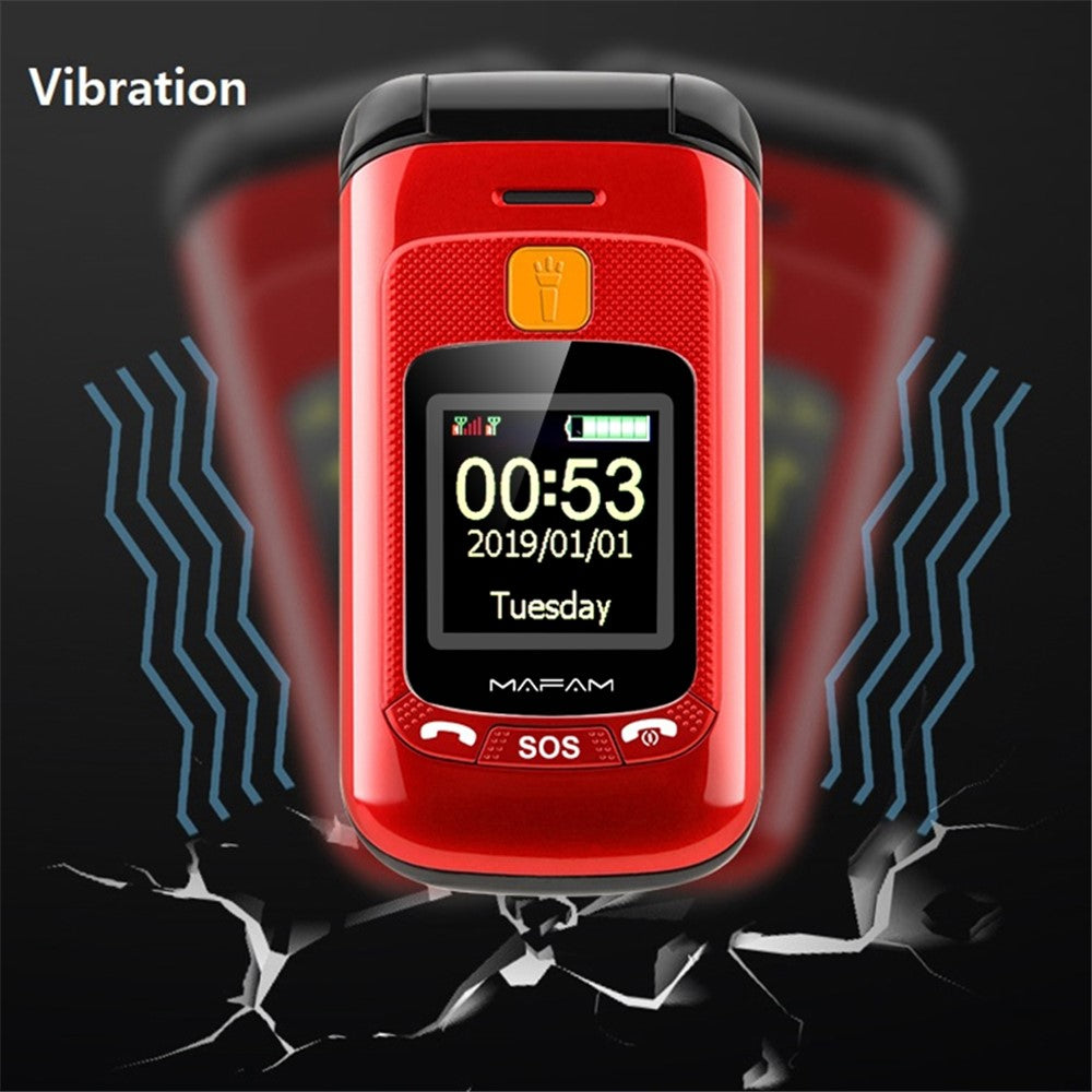 MAFAM F899 GSM 2G Flip Mini Cell Phone 2800mAh Battery Pocket Portable Big Button Mobile Phone Gift for Kid and Elderly