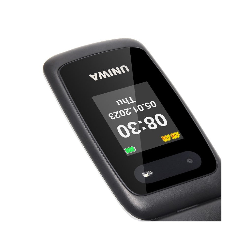 UNIWA V202T 4G Dual SIM Flip Phone for Seniors Dual Screens Basic Cell Phone with SOS Button Wireless FM Radio