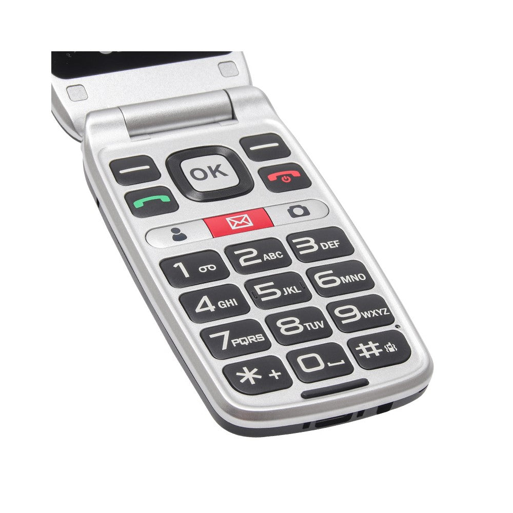 UNIWA V202T 4G Dual SIM Flip Phone for Seniors Dual Screens Basic Cell Phone with SOS Button Wireless FM Radio