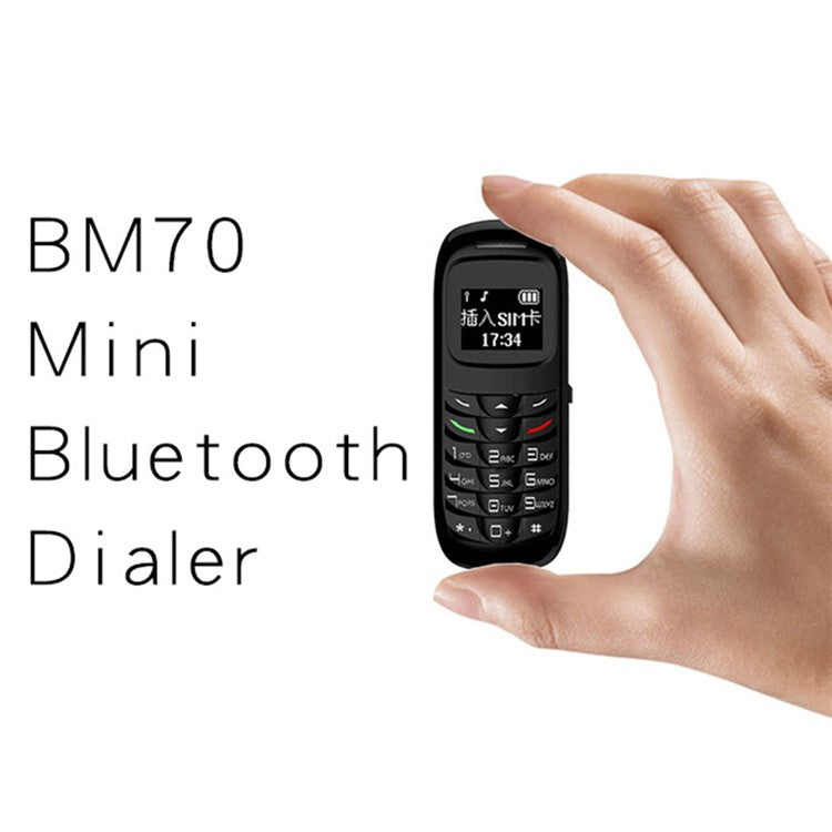 BM70 Dual SIM 0,66-tums Mini Bar Telefon 2G GSM Mobiltelefon