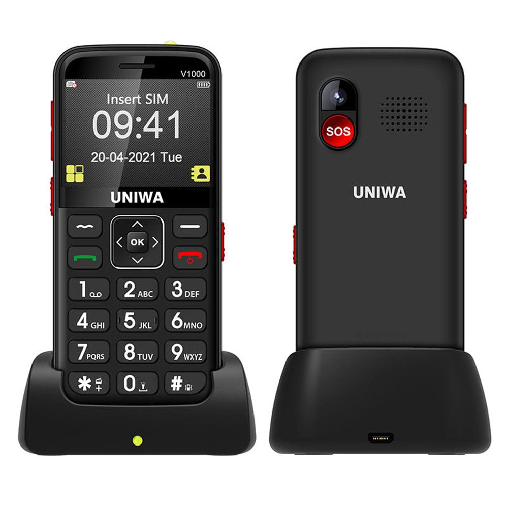 UNIWA V1000 4G 2.31 Inch Big Button Cell Phone for Seniors Big Button Bar Phone US Version