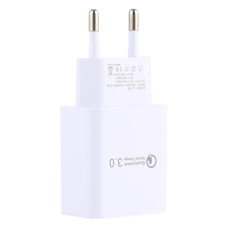 LZ-706 QC 3.0 Snabbladdning USB Väggladdare Reseströmadapter