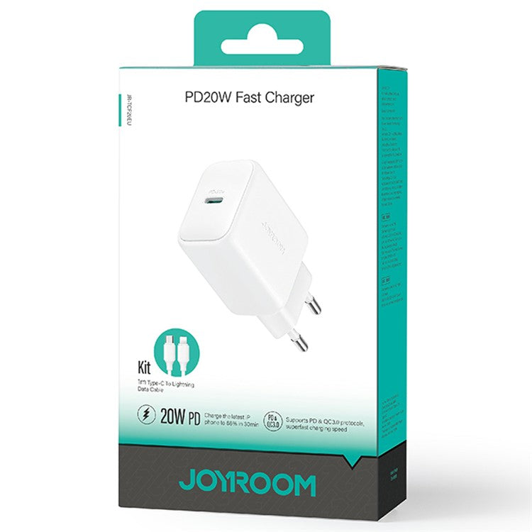 JOYROOM JR-TCF20 Mini PD 20W snabbladdare med typ-C till 8-stiftskabel