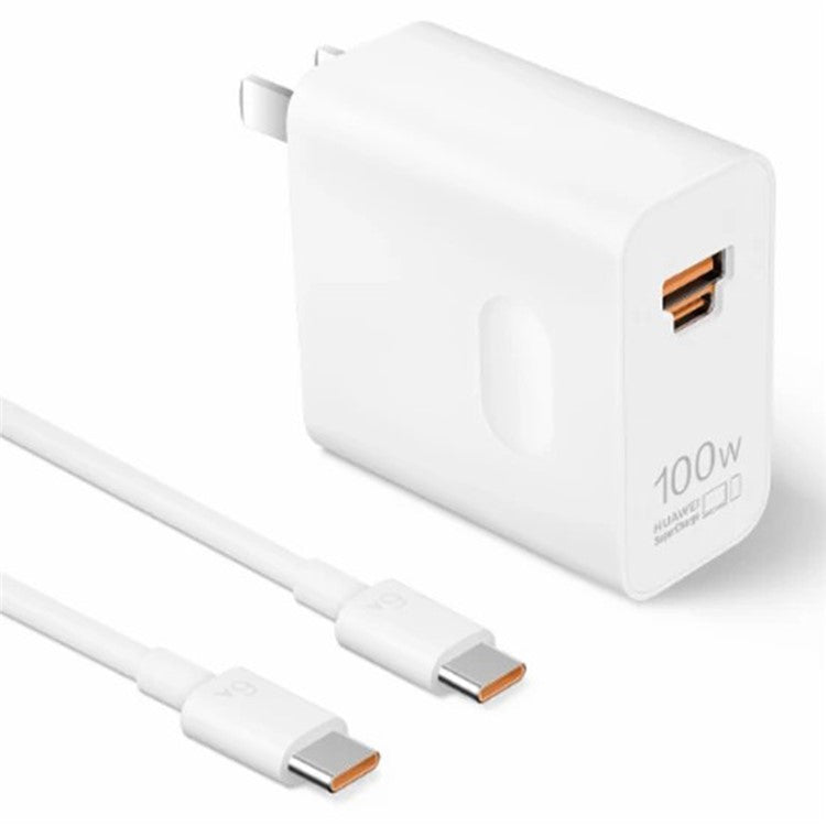 HUAWEI HW-200500C02 100W High Power Adapter USB-A + Type-C CN Plug Wall Charger with Cable