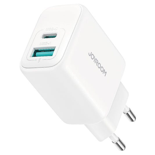 R-TCF21 20W snabbladdare Type-C + USB-A Dual Port Power Adapter för iPhone 16-15 Series