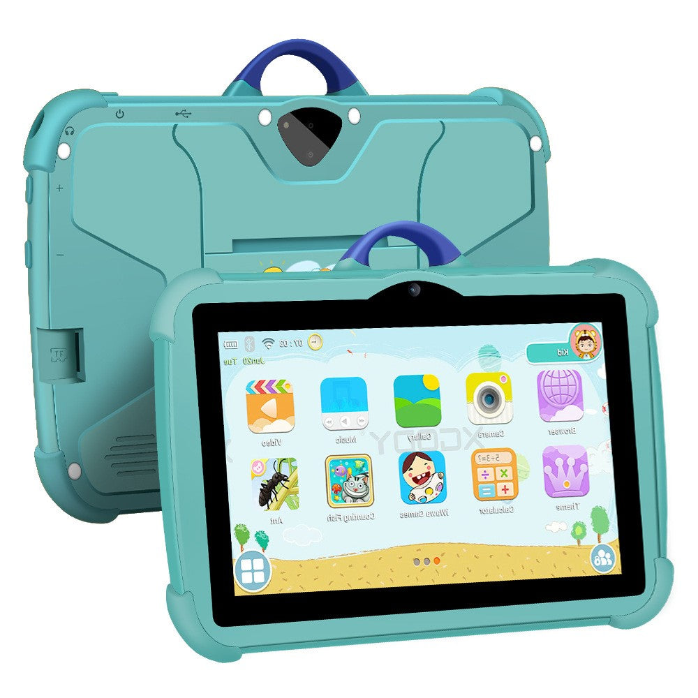 C8 Q88 Series 1+16GB 7 Inch HD Screen Android Kids Learning Tablet PC Dual Camera Educational Tablet with Stand Case, WiFi Version  /  EU Plug