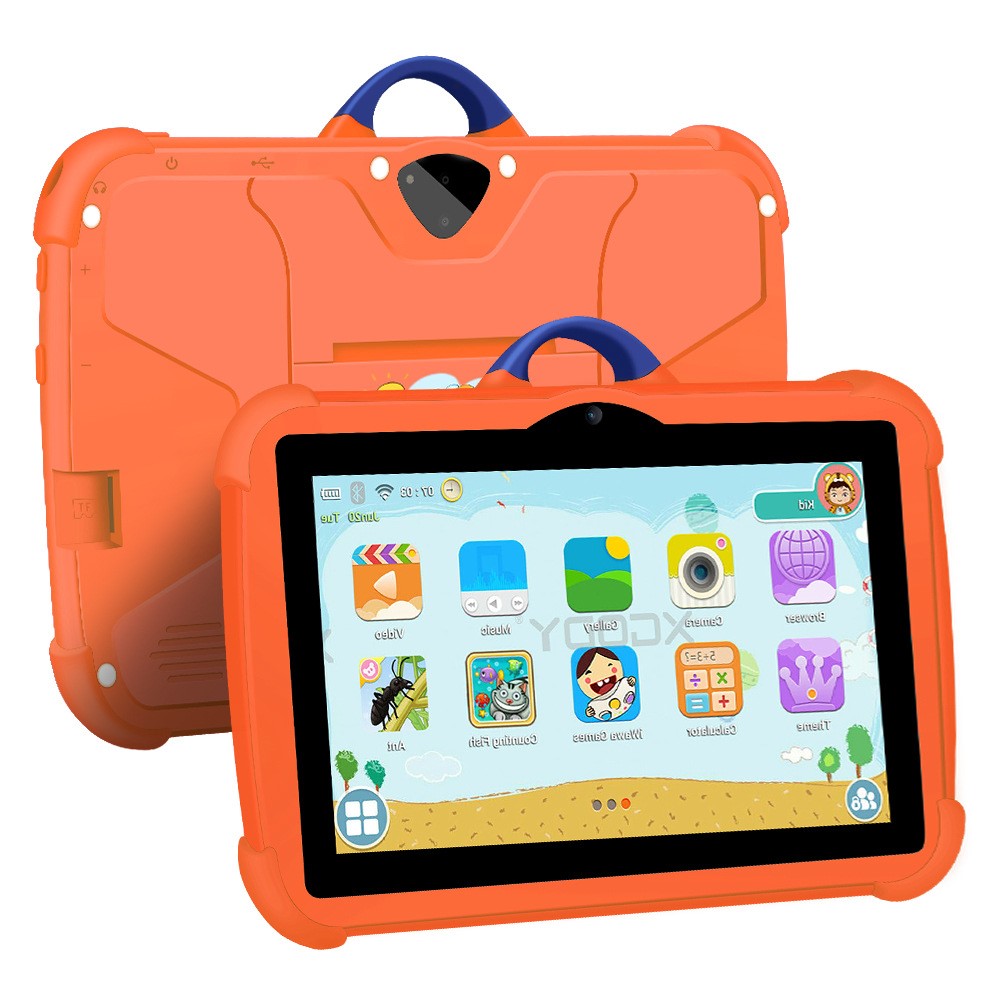C8 Q88 Series 1+16GB 7 Inch HD Screen Android Kids Learning Tablet PC Dual Camera Educational Tablet with Stand Case, WiFi Version  /  EU Plug
