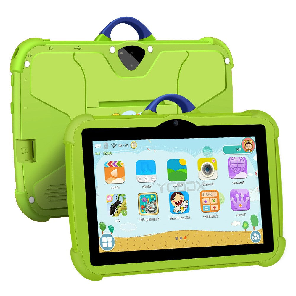 C8 Q88 Series 1+16GB 7 Inch HD Screen Android Kids Learning Tablet PC Dual Camera Educational Tablet with Stand Case, WiFi Version  /  EU Plug