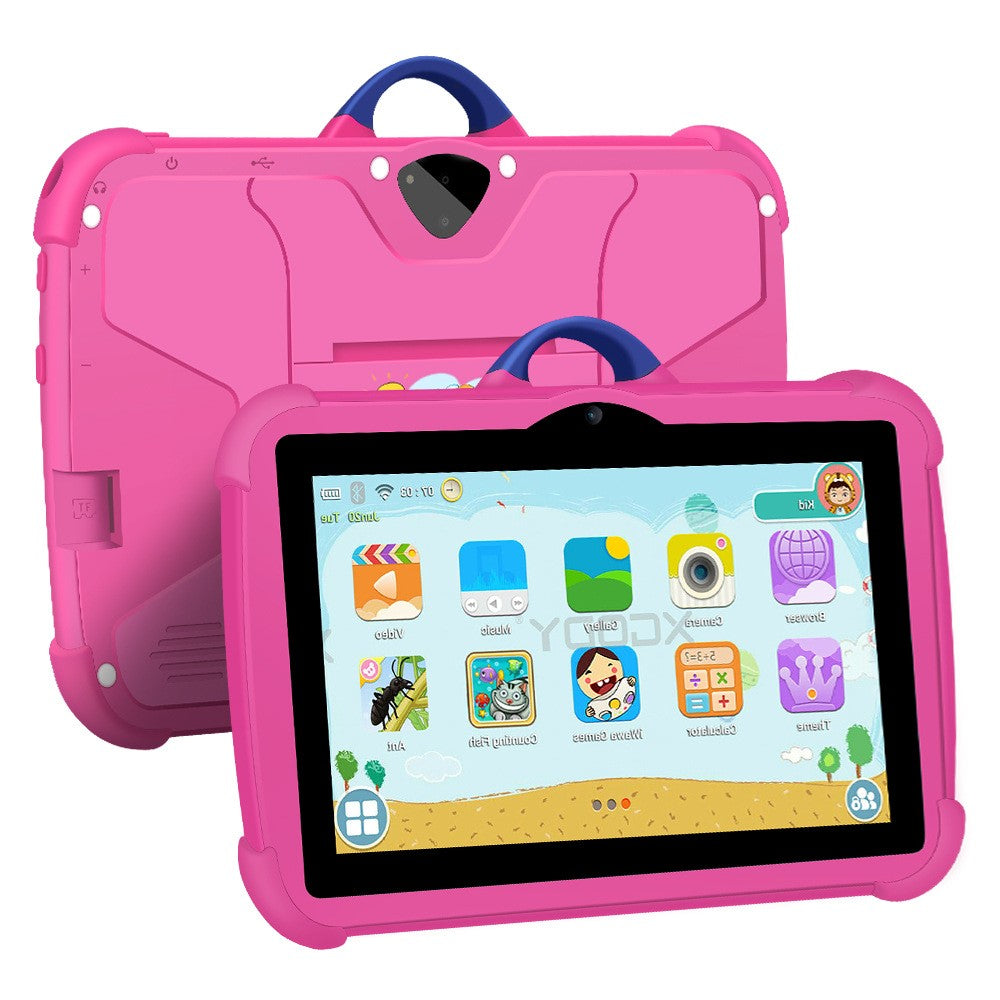 C8 Q88 Series 1+16GB 7 Inch HD Screen Android Kids Learning Tablet PC Dual Camera Educational Tablet with Stand Case, WiFi Version  /  EU Plug