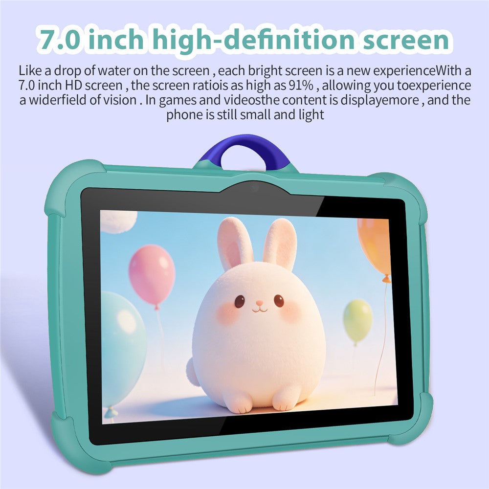 C8 Q88 Series 1+16GB 7 Inch HD Screen Android Kids Learning Tablet PC Dual Camera Educational Tablet with Stand Case, WiFi Version  /  EU Plug