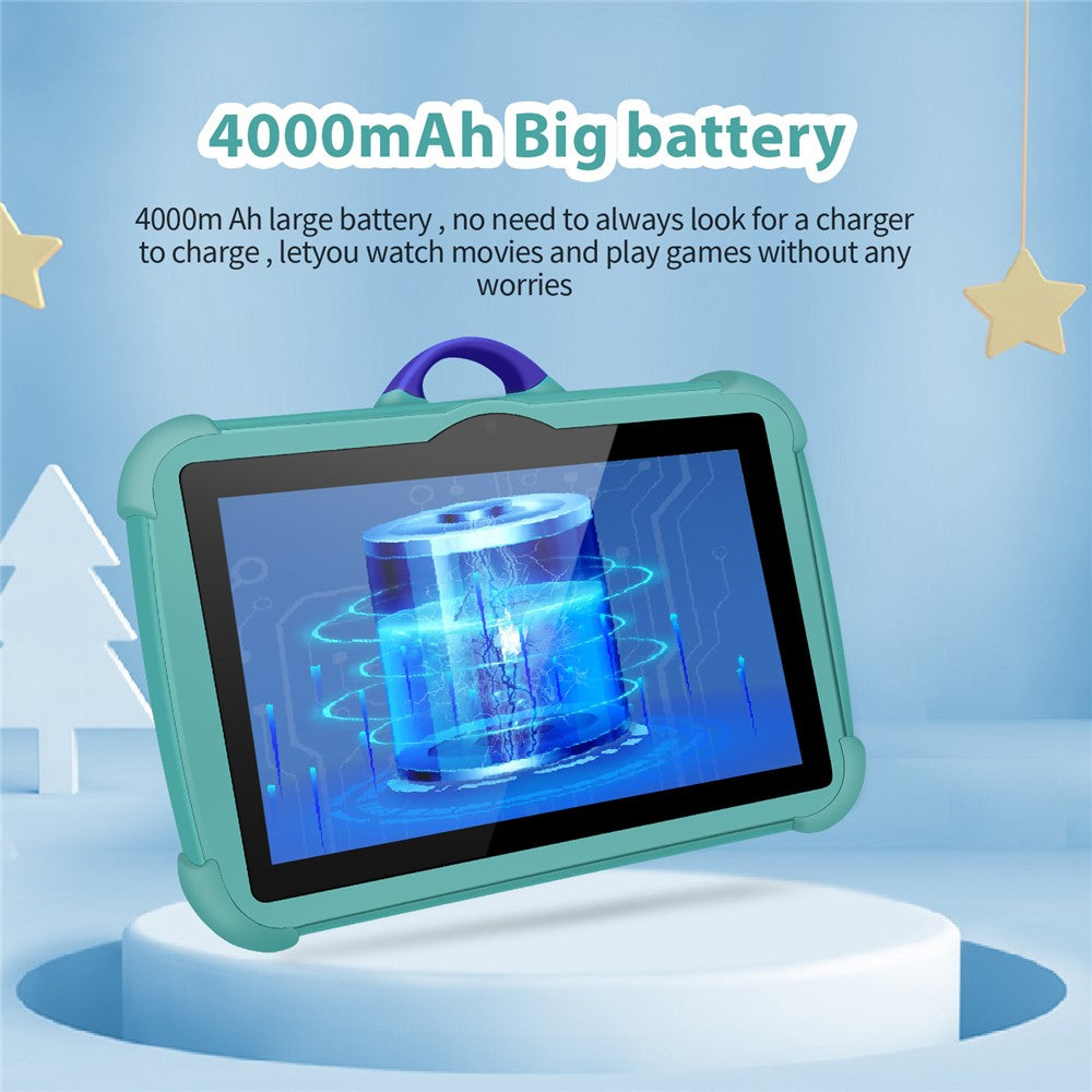 C8 Q88 Series 1+16GB 7 Inch HD Screen Android Kids Learning Tablet PC Dual Camera Educational Tablet with Stand Case, WiFi Version  /  EU Plug