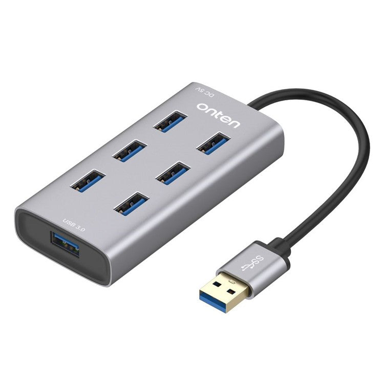ONTEN 8108 Dator 7 Port USB 3.0 Hub Aluminiumlegering Multi USB Expansion Splitter