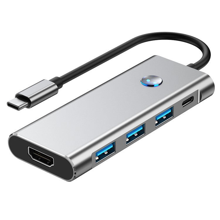 2425 7 i 1 typ C Hub USB 3.0 PD 100W expansionsdocka 4K HD-adapter SD / TF-kortläsare för bärbara datorer