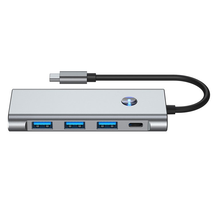2425 7 i 1 typ C Hub USB 3.0 PD 100W expansionsdocka 4K HD-adapter SD / TF-kortläsare för bärbara datorer