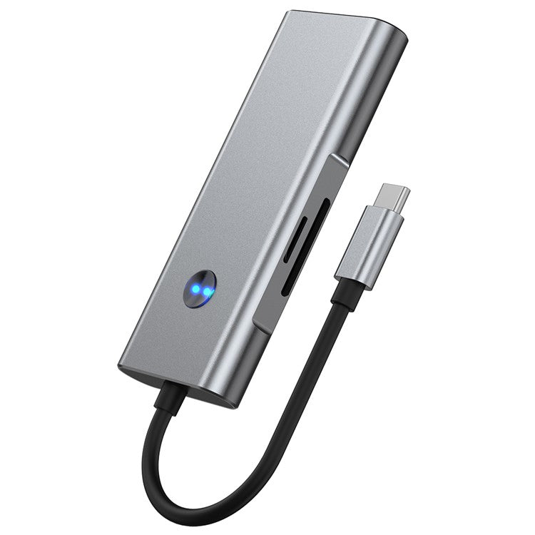2425 7 i 1 typ C Hub USB 3.0 PD 100W expansionsdocka 4K HD-adapter SD / TF-kortläsare för bärbara datorer