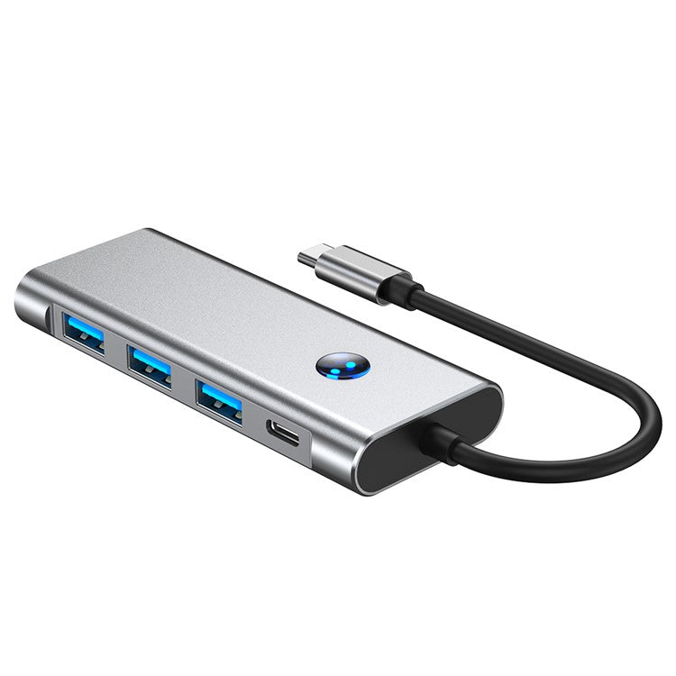 2425 7 i 1 typ C Hub USB 3.0 PD 100W expansionsdocka 4K HD-adapter SD / TF-kortläsare för bärbara datorer