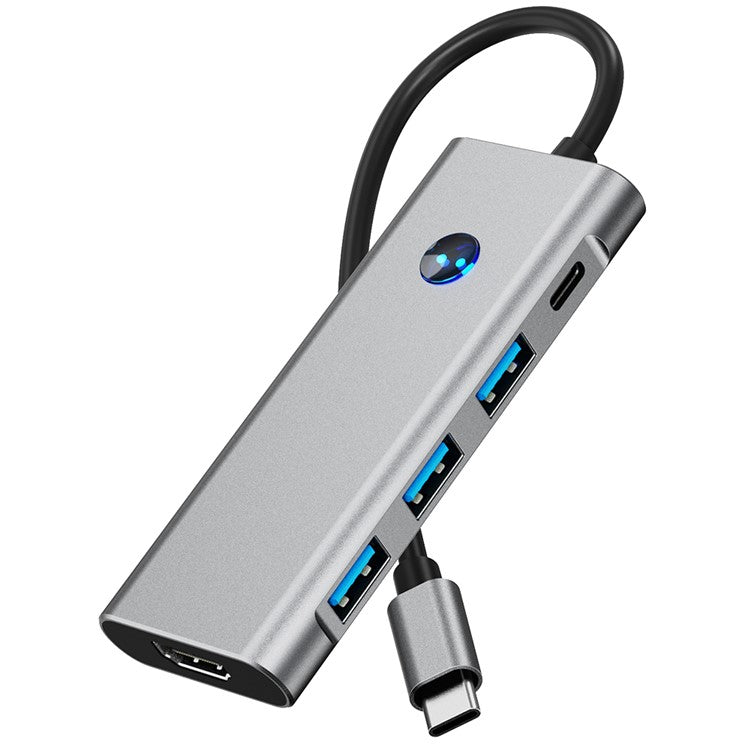 2425 7 i 1 typ C Hub USB 3.0 PD 100W expansionsdocka 4K HD-adapter SD / TF-kortläsare för bärbara datorer