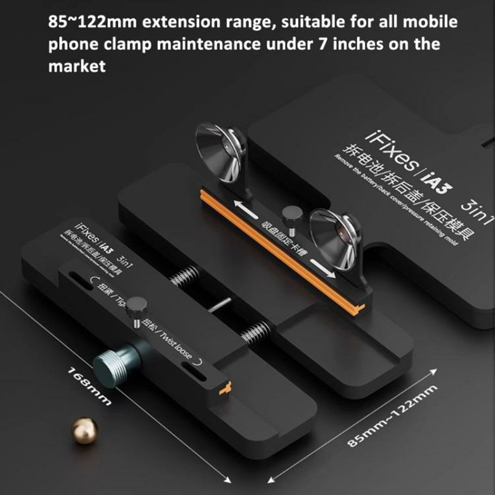 IFIXES iA3 3-in-1 Phone Repair Clamp Battery Back Cover Removal Fixture for Mobile Device Maintenance