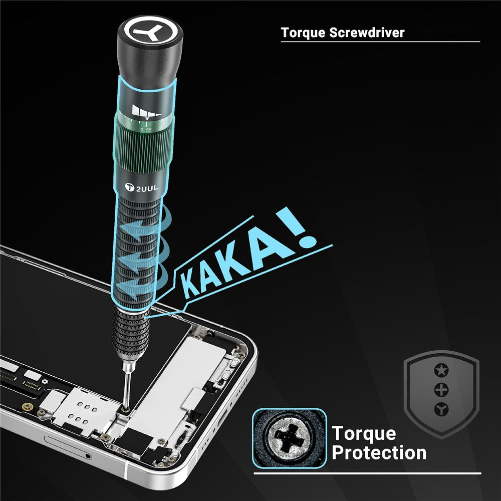 2UUL SD20 KAKA Torque Screwdriver Set 3 Handles 4 Bits Adjustable Torque Screwdriver for Phone Repair