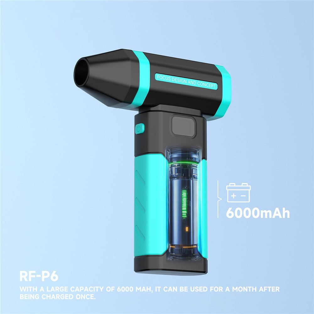 RF4 RF-P6 Portable Rechargeable Dust Removal Fan 6000mAh 42m / s Fan with LED Night Light