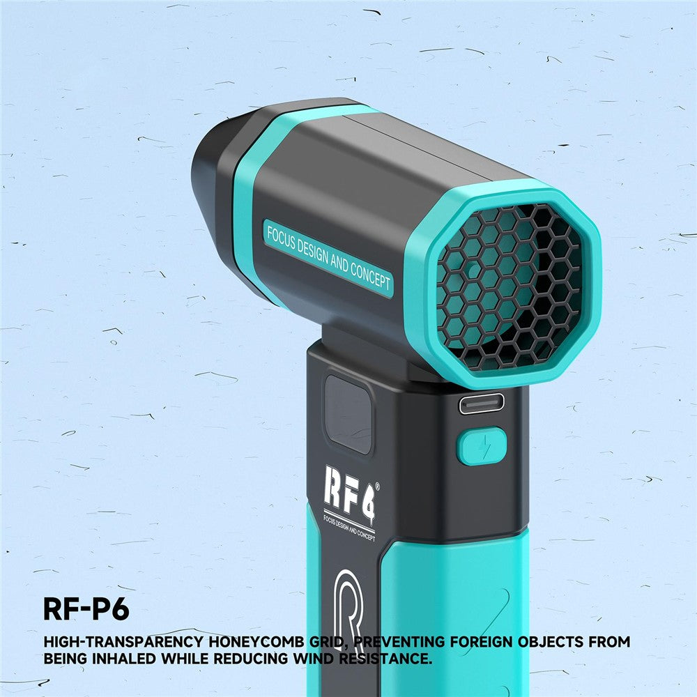 RF4 RF-P6 Portable Rechargeable Dust Removal Fan 6000mAh 42m / s Fan with LED Night Light