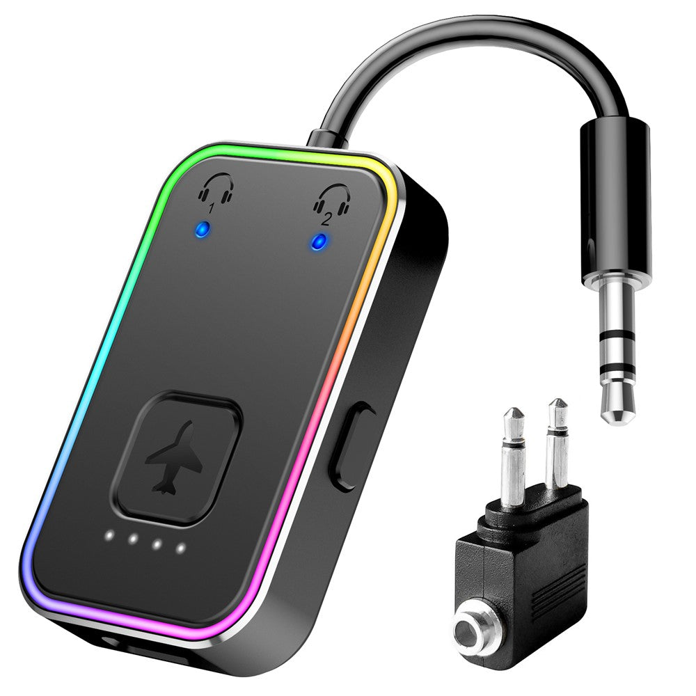 BF01 Audio Transmitter for TV, Computer, Airplane, 3.5mm Wireless Audio Bluetooth-Compatible Adapter