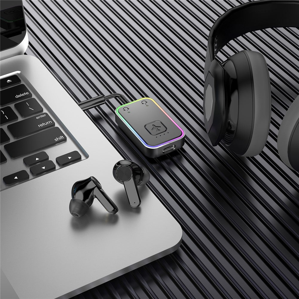 BF01 Audio Transmitter for TV, Computer, Airplane, 3.5mm Wireless Audio Bluetooth-Compatible Adapter