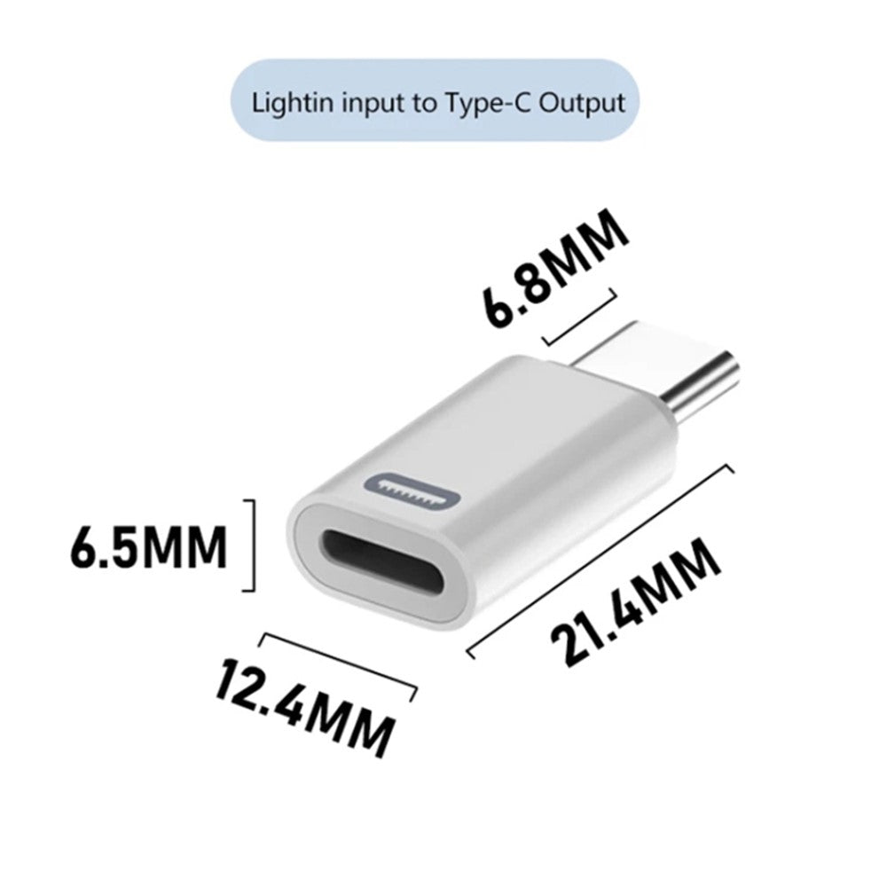 Gen3 PD Fast Charging Adapter Type-C Male to iP Female Converter Fast Data Transmission Speed
