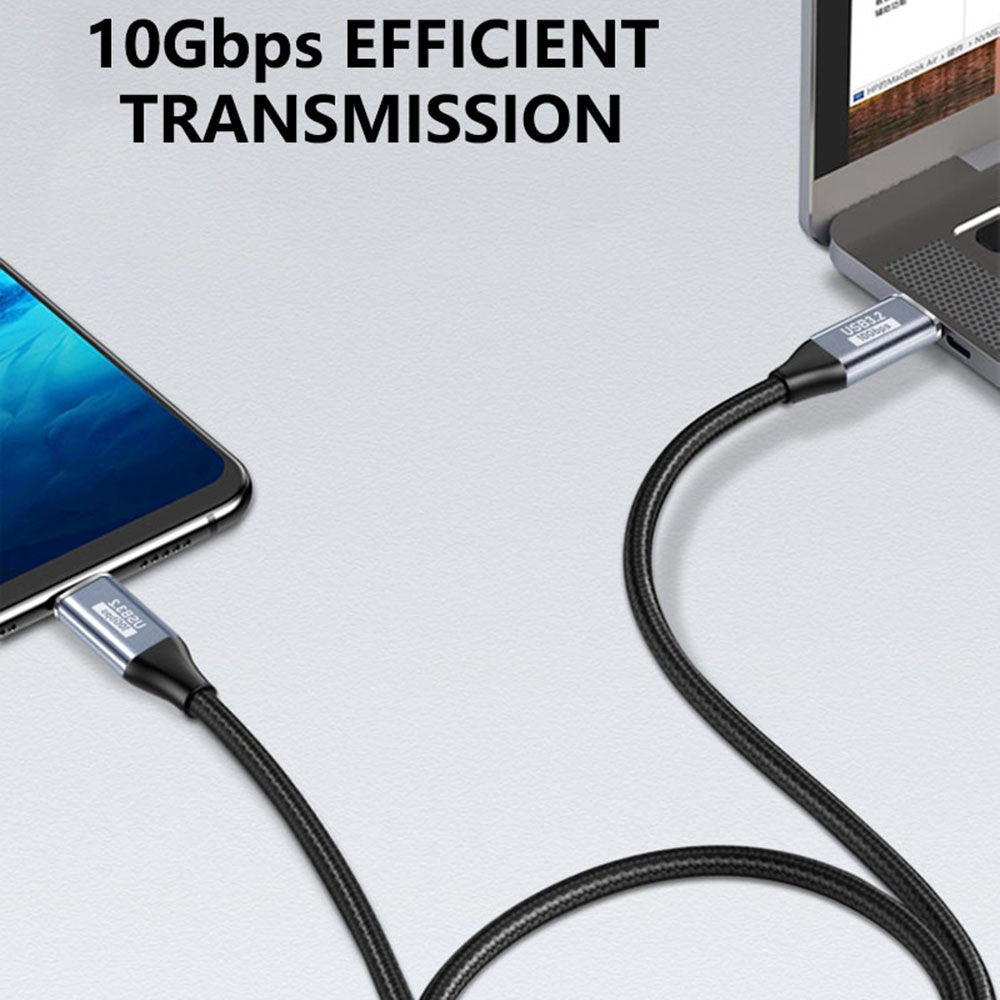 1.5m 100W PD Nylon Braided Type C to Type C Cable USB 3.1 Gen2 10Gbps Full Function USB C Cable (Male to Male)