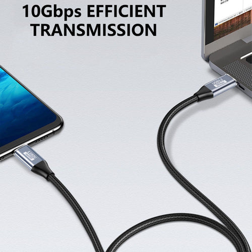 1.5m 100W PD Nylon Braided Type C to Type C Cable USB 3.1 Gen2 10Gbps Full Function USB C Cable (Male to Male)