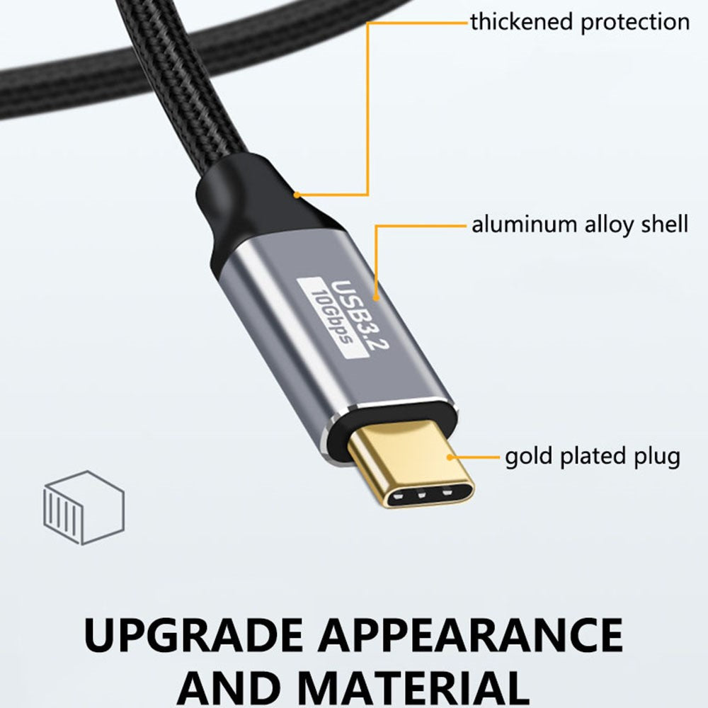 1.5m 100W PD Nylon Braided Type C to Type C Cable USB 3.1 Gen2 10Gbps Full Function USB C Cable (Male to Male)