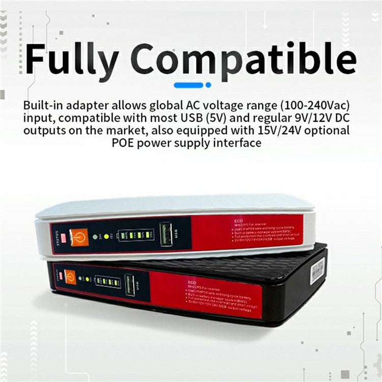 POE418P Mini UPS Battery Backup 8000mAh 5V 9V 12V 18W WiFi Router Power Suppl