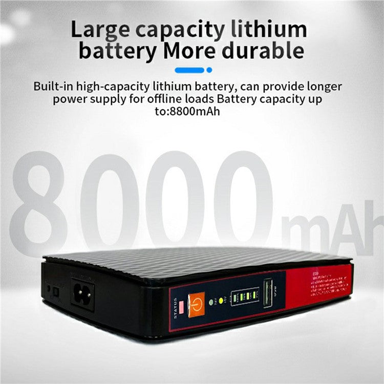 POE418P Mini UPS Battery Backup 8000mAh 5V 9V 12V 18W WiFi Router Power Suppl