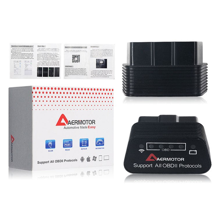 AERMOTOR V1.5 WiFi ELM327 Car Diagnostic Scan Tool Check Engine Device OBD2