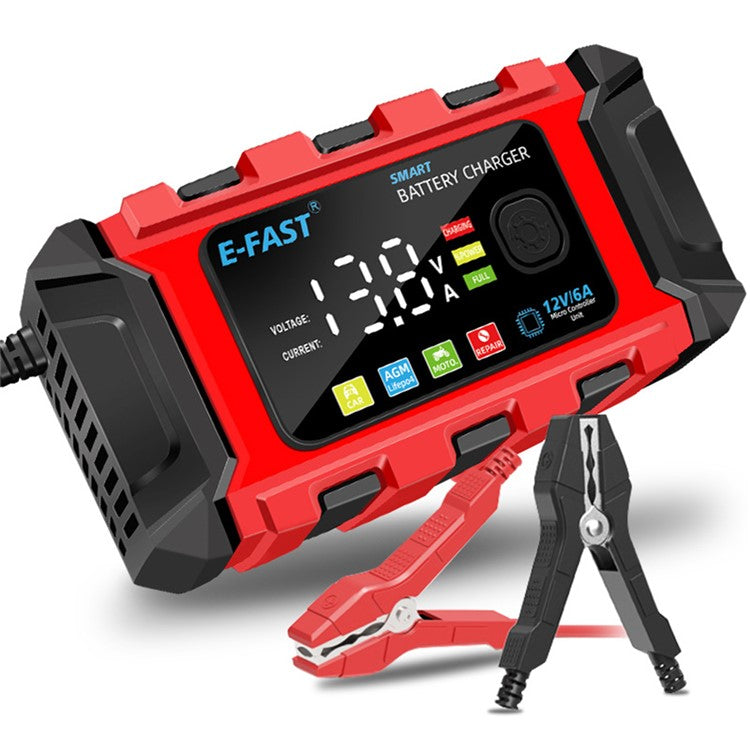 E-FAST TK-360 12V / 6A bilmotorcykelbatteriladdare Bly-syrabatteriladdning