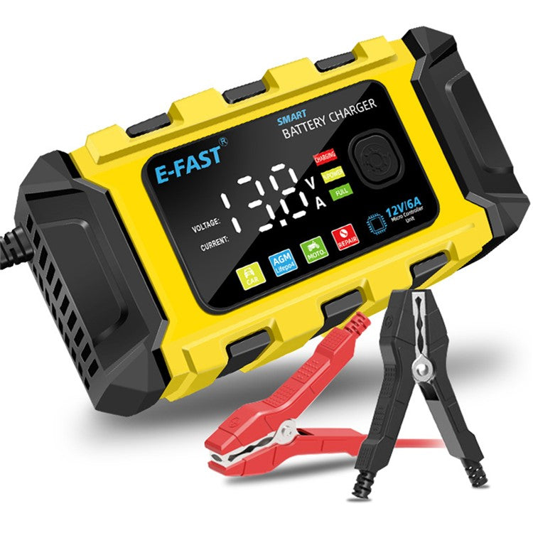 E-FAST TK-360 12V / 6A bilmotorcykelbatteriladdare Bly-syrabatteriladdning