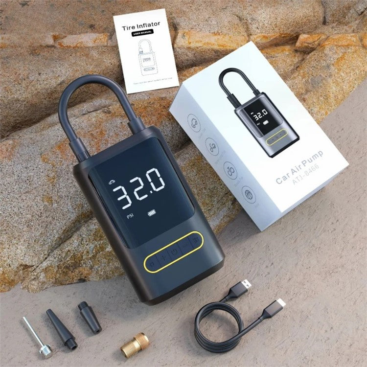 ATJ-8466 17MM luftcylinder Däckpump Luftpump Mobilladdare Power Bank