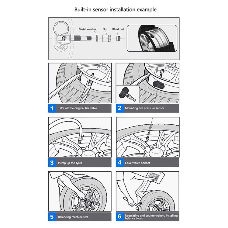 Solar Powered Tire Pressure Monitoring System Wireless Solar TPMS Tire Pressure Monitor LCD HD Display Screen